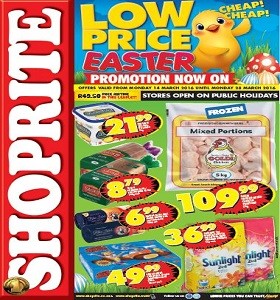 Shop Rite Catalogue Specials 14 March - 28 March 2016. Low Price Easter