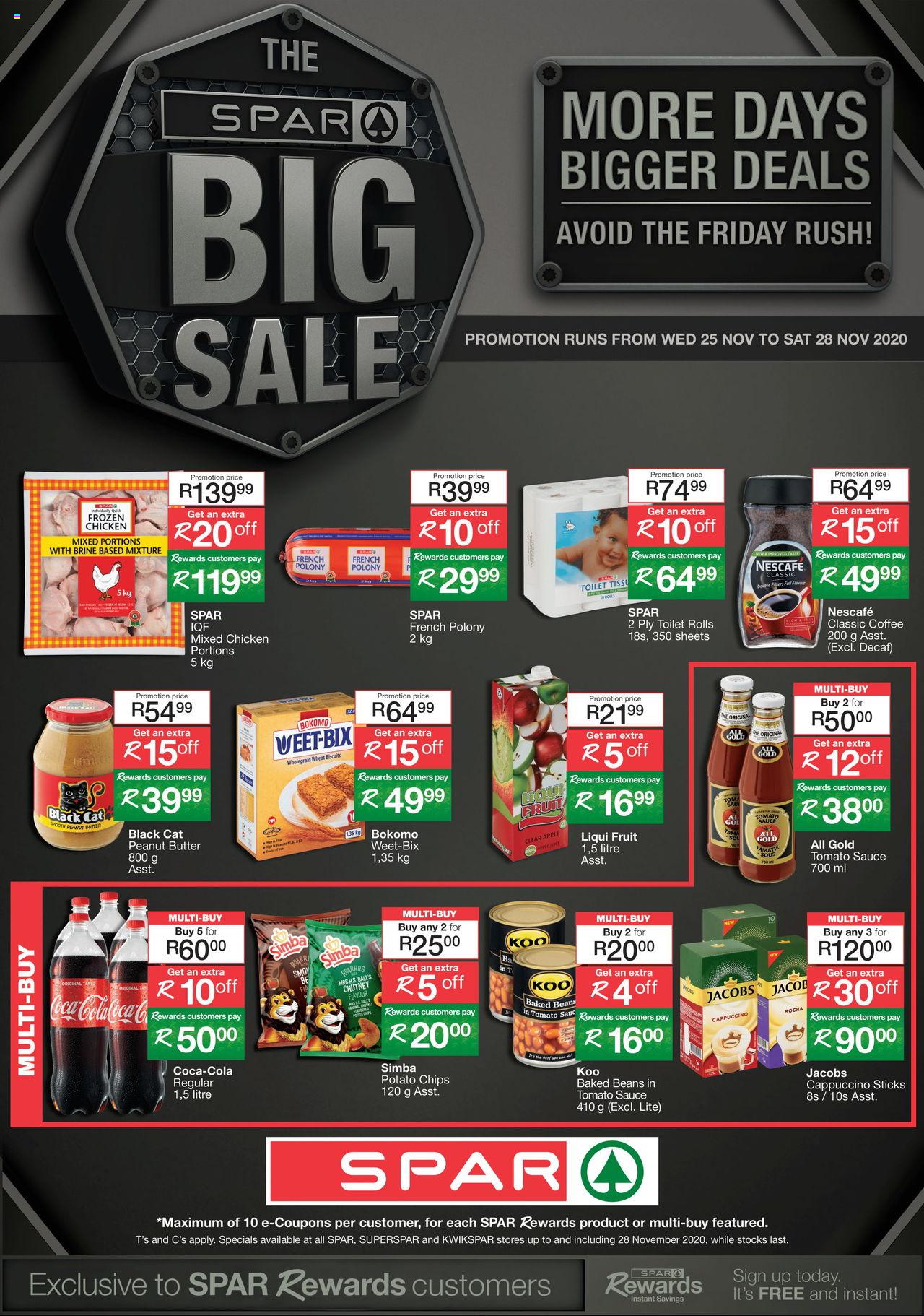 SPAR Black Friday 2021 Catalogue Specials - The Big Sale & Bigger Deals